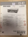 Sony Service Manual For The ES-R7 Cassette Car Stereo Repair Mp. Fixed Price $9.98.
