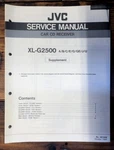 Jvc XL-G2500 Cd Player Supp. Service Manual *original*. Fixed Price $14.97.