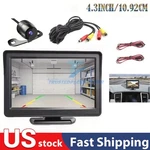 Car Rear View Backup Camera Reverse Hd Parking Night Vision And 4.3" Monitor. Fixed Price $20.99.