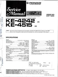 Pioneer KE-4242, 4515 Cass Car Stereo W/ Am/fm Electronic Tuner Service Manual. Fixed Price $20.00.