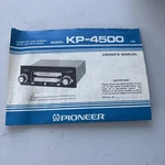 Vintage Pioneer KP-4500 Owner Manual Classic Car Stereo Cassette Deck Orig. Fixed Price $13.99.