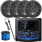 Jvc KD-MR305BTS 2.7" Lcd Marine Wb Receiver, 4X 6.5" 180W Speaker, Antenna, Wire. Fixed Price $354.99.