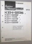 Pioneer Am-fm Cassette KEH-9515 9292 7515 7272 5515 Microfiche Service Manual. Fixed Price $14.99.