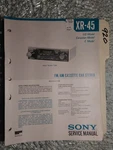 Sony XR-45 Service Manual Original Repair Book Stereo Car Radio Tape Deck. Fixed Price $19.98.