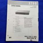 Sony XTV-8 Service Manual Original Paper Oem Repair Guide Usa. Fixed Price $29.95.