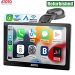 Atoto P5 9" Portable Stereo Radio Wireless Carplay Android Auto Touch Screen. Fixed Price $68.99.