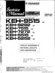 Pioneer KEH-9515, 9292, 7515, 7272, 5515, 5252 With Microfiche Service Manual. Fixed Price $15.00.