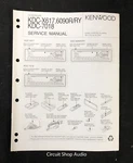 Original Kenwood KDC-X617,6090R/RY,7018 Cd Receiver Service Manual. Fixed Price $12.95.