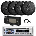 Pyle Marine Bluetooth Cd Radio, 4X 6.5" 240W Speaker, Cover (black), Antenna. Fixed Price $185.49.