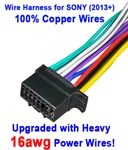 100-LOT New Sony 16 Pin Stereo Wire Harness For 2013-UP. Fixed Price $300.00.
