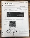 Kenwood KRC-510 Cassette Radio Service Manual *original*. Fixed Price $29.97.