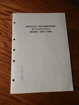 Audiovox Hi Comp HCC-1200 Car Stereo Service Manual. Fixed Price $22.50.