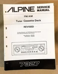 Alpine Model 7327 Revised Radio Cassette Service Manual *original*. Fixed Price $29.97.