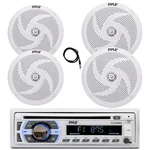 Pyle Marine Bluetooth Cd Radio, 4X 8" 320W + 6.5" 240W White Speaker, Antenna. Fixed Price $180.49.