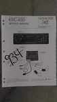 Kenwood KRC-630 Service Manual Original Repair Book Car Radio Tape Player. Fixed Price $19.98.
