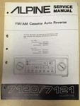 Alpine Service Manual For The 7120 7121 Cassette Tape Player Car Stereo Revised. Fixed Price $13.98.
