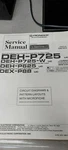 Pioneer DEH-P725 / P625 DEX-P88 Original Service Manual. Fixed Price $15.00.
