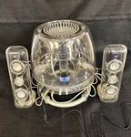 VR3 Virtual Reality Sound Labs Clear Acrylic Speaker System Retro Subwoofer. Fixed Price $100.00.