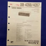 Sony XR-4350 XR-4357 Service Manual Original Paper Oem Repair Guide Usa. Fixed Price $29.95.