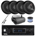 Pyle Marine Bluetooth Receiver W/cover, 4X 6.5" 150W Speakers, Antenna, Wire. Fixed Price $172.99.