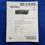 Sony EXR-15 XR-2500 Service Manual Original Paper Oem Repair Guide Usa. Fixed Price $79.00.