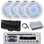Pyle Bluetooth Cd Radio, Amplifier, 4X 6.5" Led Speaker, Cover (white), Antenna. Fixed Price $266.49.