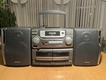 Vintage 1990 Aiwa CA-DW420U Cd Carry Component System Double Cassette Tested. Fixed Price $124.99.