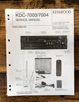 Kenwood KDC-7003 KDC-7004 Car Radio Service Manual *original*. Fixed Price $9.97.