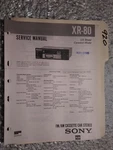 Sony XR-80 Service Manual Original Repair Book Stereo Tape Deck Car Radio. Fixed Price $27.50.