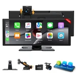 10.25" Portable Stereo Radio Wireless Apple Carplay Android Auto Fm+rear Cam. Fixed Price $109.99.