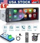 Single Din Stereo Wireless Apple Carplay 6.9 Touchscreen Bluetooth Radio Usb. Fixed Price $58.98.