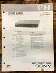 Sony XTV-8 Tuner Service Manual *original*. Fixed Price $14.97.