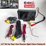 4.3" Lcd Car Monitor + Waterproof Night Vision Reversing Rear View Camera System. Fixed Price $25.83.