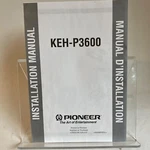 Pioneer KEH-P3600 Installation Manual Instructions Stereo Receiver Radio. Fixed Price $15.00.