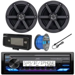 Jvc Marine Bluetooth Receiver, 2X 6.5" 100W Boat Speakers W/wire, Antenna, Cover. Fixed Price $278.00.