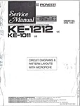 Pioneer KE-1212UC, KE-1011US, Circuits, Pattern W/ Microfiche Service Manual. Fixed Price $15.00.