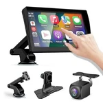 Ogasami Wireless Apple Carplay Android Auto Portable Stereo 7 - Black. Fixed Price $29.99.