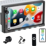 Double Din Stereo Compatible With Wireless Apple Carplay 7" Touchscreen. Fixed Price $51.50.