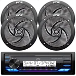 Jvc KD-X38MBS Marine Bluetooth Stereo Receiver, 4X Pyle 5.25" 180W Boat Speakers. Fixed Price $169.99.
