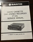 June 1976 Sanyo Ft 415 Car Stereo Recorder Service Manual. Fixed Price $20.00.
