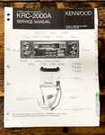 Kenwood KRC-2000A Car Radio Service Manual *original*. Fixed Price $14.97.