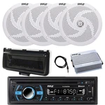 Pyle Marine Bluetooth Cd Radio, Amp, 4X 8" 320W Speakers, Cover (white), Antenna. Fixed Price $230.99.